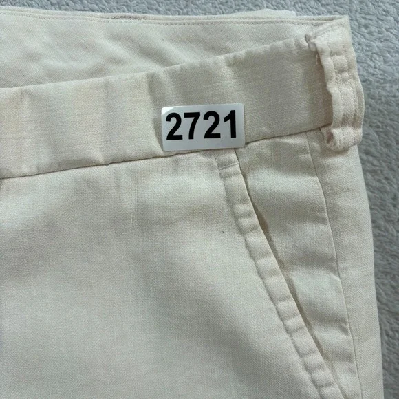 VTG Polo Ralph Lauren Chino Pants Mens 38/32 Beige Linen/ Silk Mid Straight Leg - Picture 11 of 11